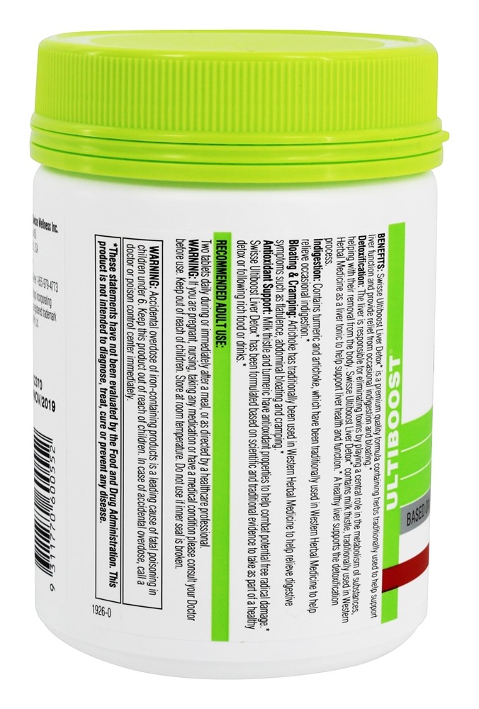 Ultiboost Liver Detox - 180 Tablet (s) Swisse - Imagem 3