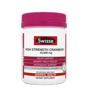 Saúde do trato urinário de cranberry de alta resistência Ultiboost 25000 mg . - 100 Softgels Swisse