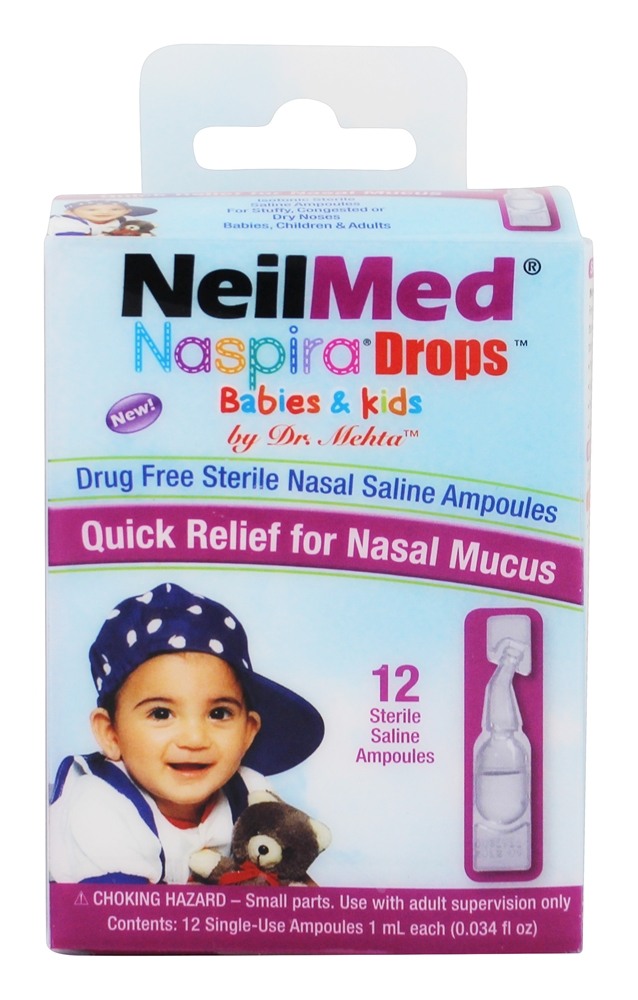 Naspira Gotas Para Bebês & Crianças - Pacote 12 NeilMed Pharmaceuticals