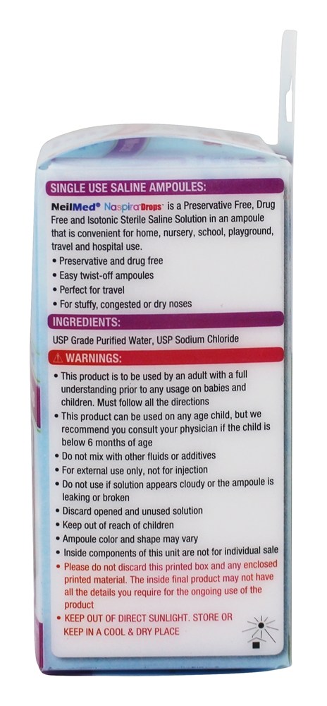 Naspira Gotas Para Bebês & Crianças - Pacote 12 NeilMed Pharmaceuticals - Imagem 2