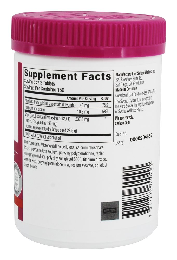 Ultiboost Semente de Uva Antioxidante Para a Saúde da Pele 14250 mg. - 300 Tablet (s) Swisse - Imagem 2