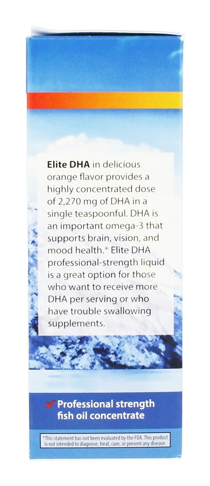 Elite DHA Concentrado de óleo de peixe norueguês Sabor de laranja natural 2270 mg. - 3.3 fl. oz. Carlson Labs - Imagem 4