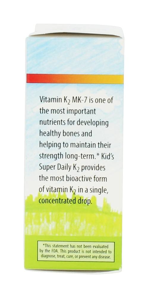 Miúdo Super Diário K2 Líquido para Saudável Ossos 22.5 mcg. - 0.34 fl. oz. Carlson Labs - Imagem 4