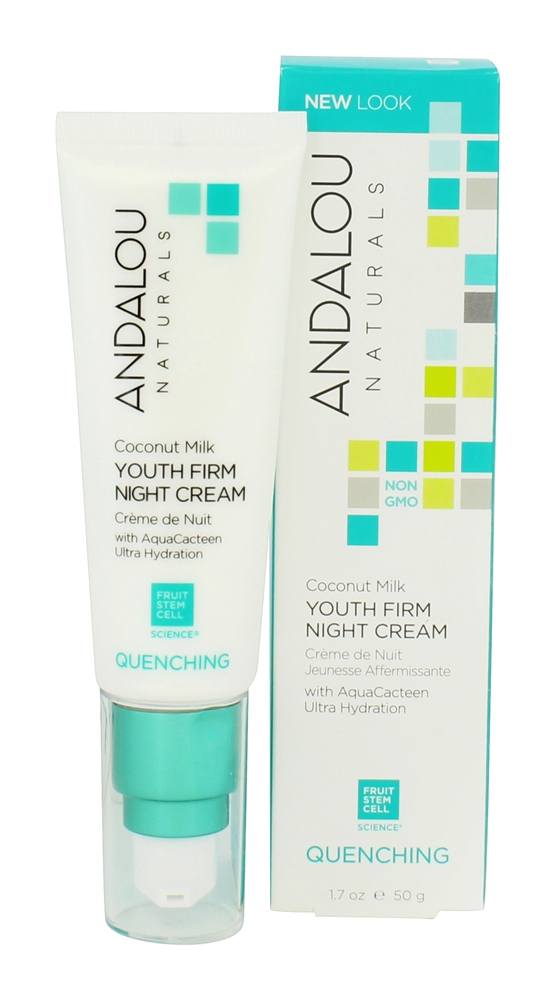 Creme De Noite Facial Facial Juvenil De Leite De Coco - 1.7 fl. oz. Andalou Naturals