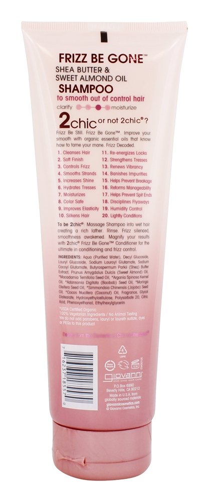 2chic Frisado Ser Ido Xampu Karité Manteiga & Doce Amêndoa óleo - 8.5 fl. oz. Giovanni - Imagem 2