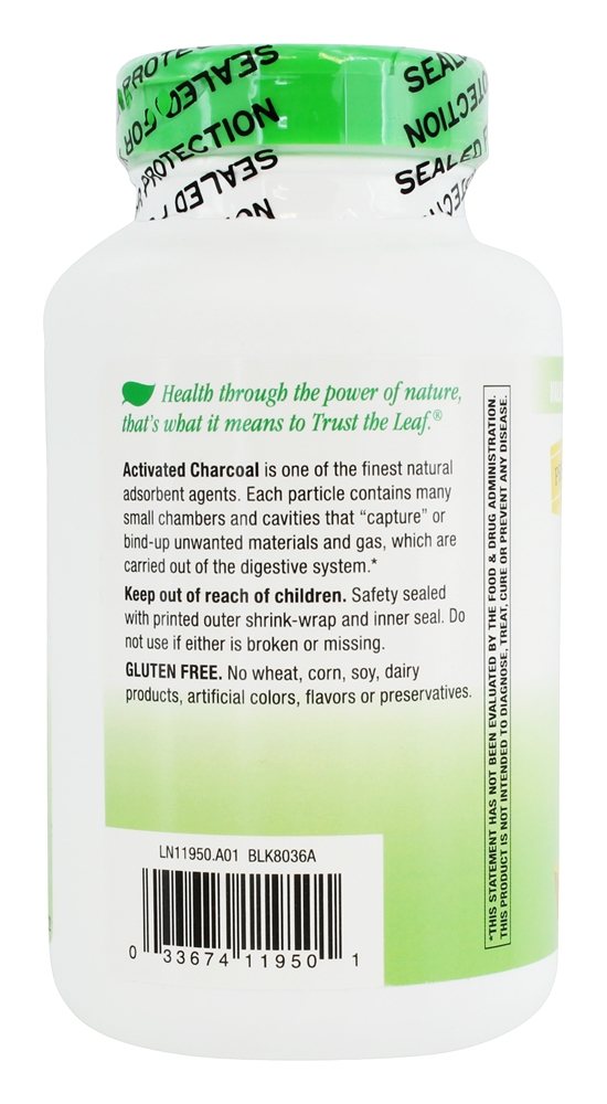 Carvão Ativado 280 mg. - Cápsulas 360 Nature's Way - Imagem 3