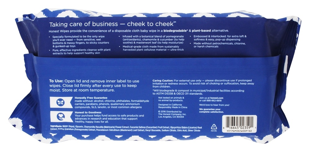 Honesto Bebê Toalhetes Estilista Coleção Azul Ikat Imprimir - 72 Limpe (s) The Honest Company - Imagem 2