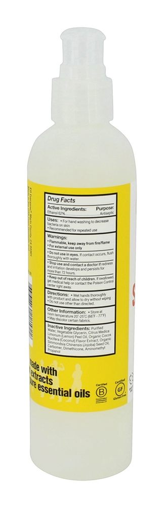 Todo o mundo Mão Sanitizer Gel Coco + Limão - 8 fl. oz. EO Products - Imagem 2