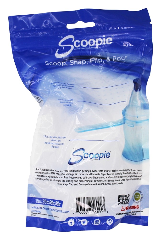 Portable Scoop & Funnel 15cc / 30cc / 60cc / 90cc Clear - Pacote 4 The Scoopie - Imagem 2