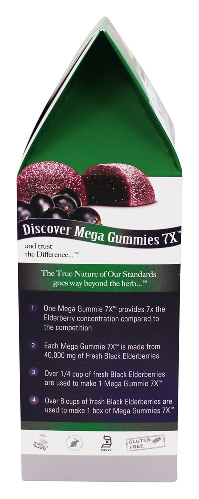 Sambucus Mega Gummies 7X Fruta de Sabugueiro - 30 Gummies Nature's Answer - Imagem 4