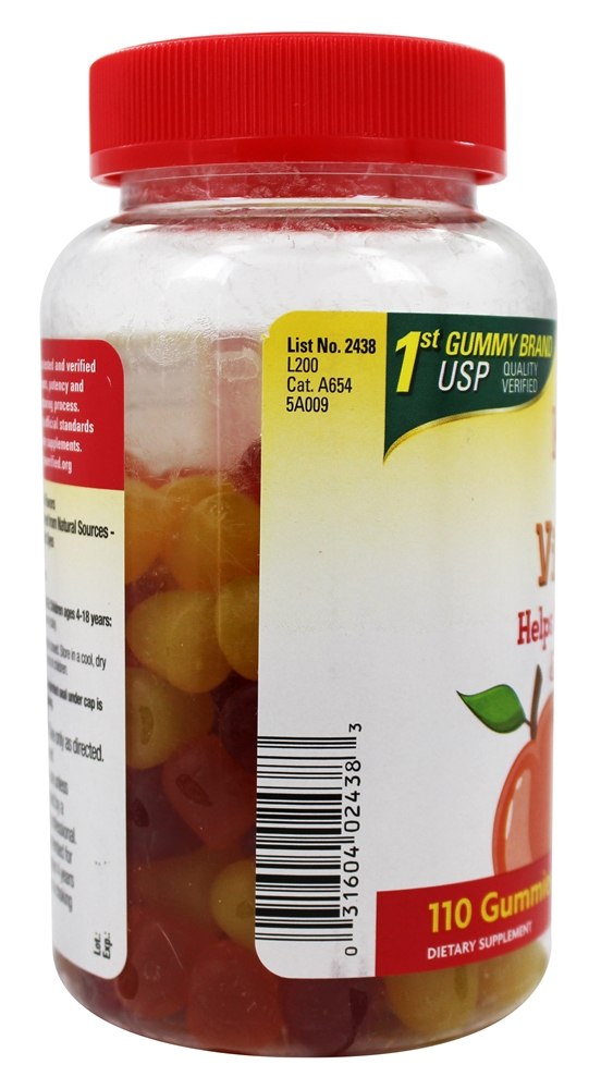 Crianças Primeiro Vitamina D3 Pêssego, Manga e Morango - 110 Gummies Nature Made - Imagem 3