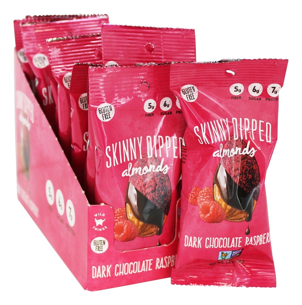 Amêndoas sem Glúten Chocolate Framboesa - 10 Malas Skinny Dipped