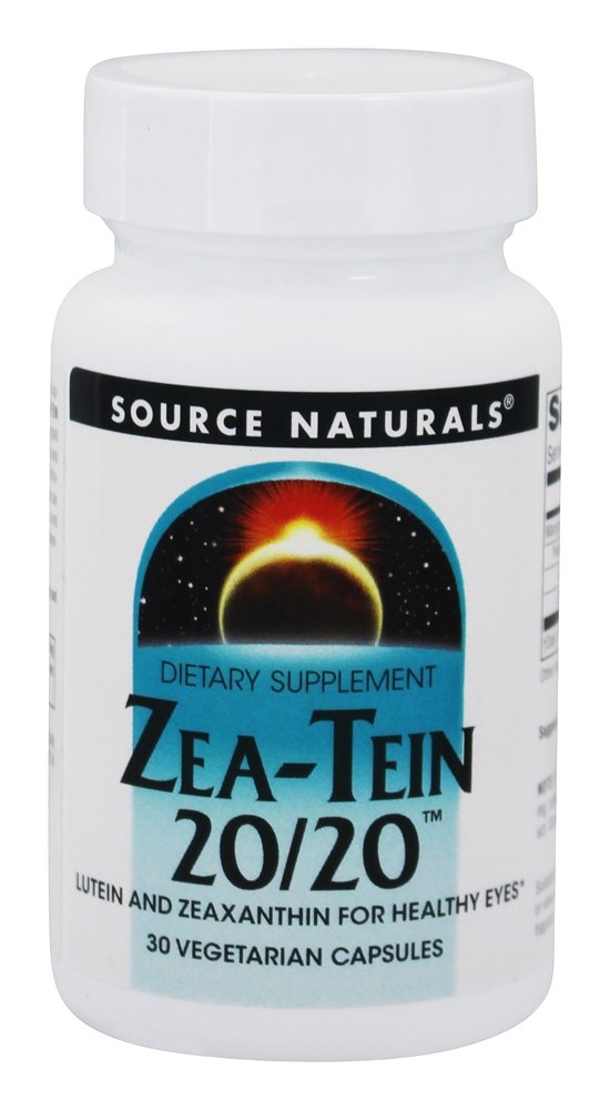 Zea-Tein 20/20 Luteína e Zeaxantina - Cápsulas vegetarianas 30 Source Naturals
