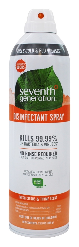 Spray desinfetante Citrus fresco e aroma de tomilho - 13.9 oz. Seventh Generation