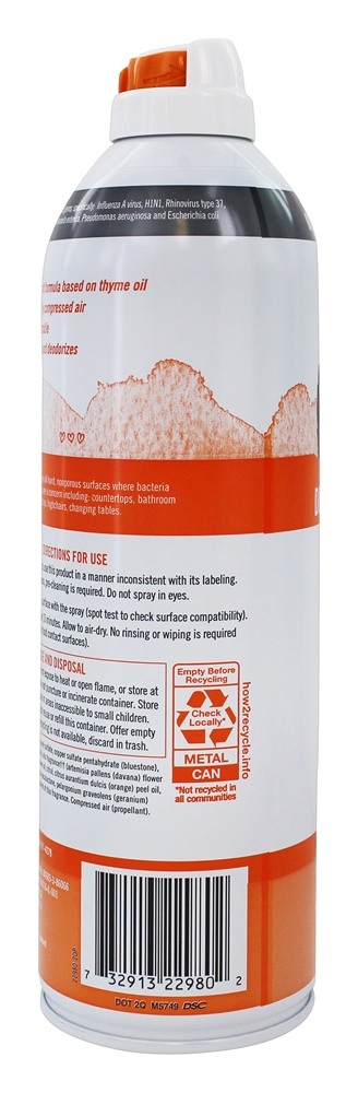 Spray desinfetante Citrus fresco e aroma de tomilho - 13.9 oz. Seventh Generation - Imagem 3