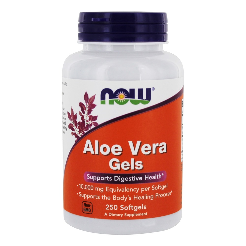Aloés Vera Géis Digestivo Health Support 10000 mg. - 250 Softgels NOW Foods
