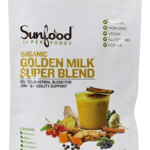 Orgânico Dourado Leite Super Misturar Pó - 6 oz. Sunfood Superfoods