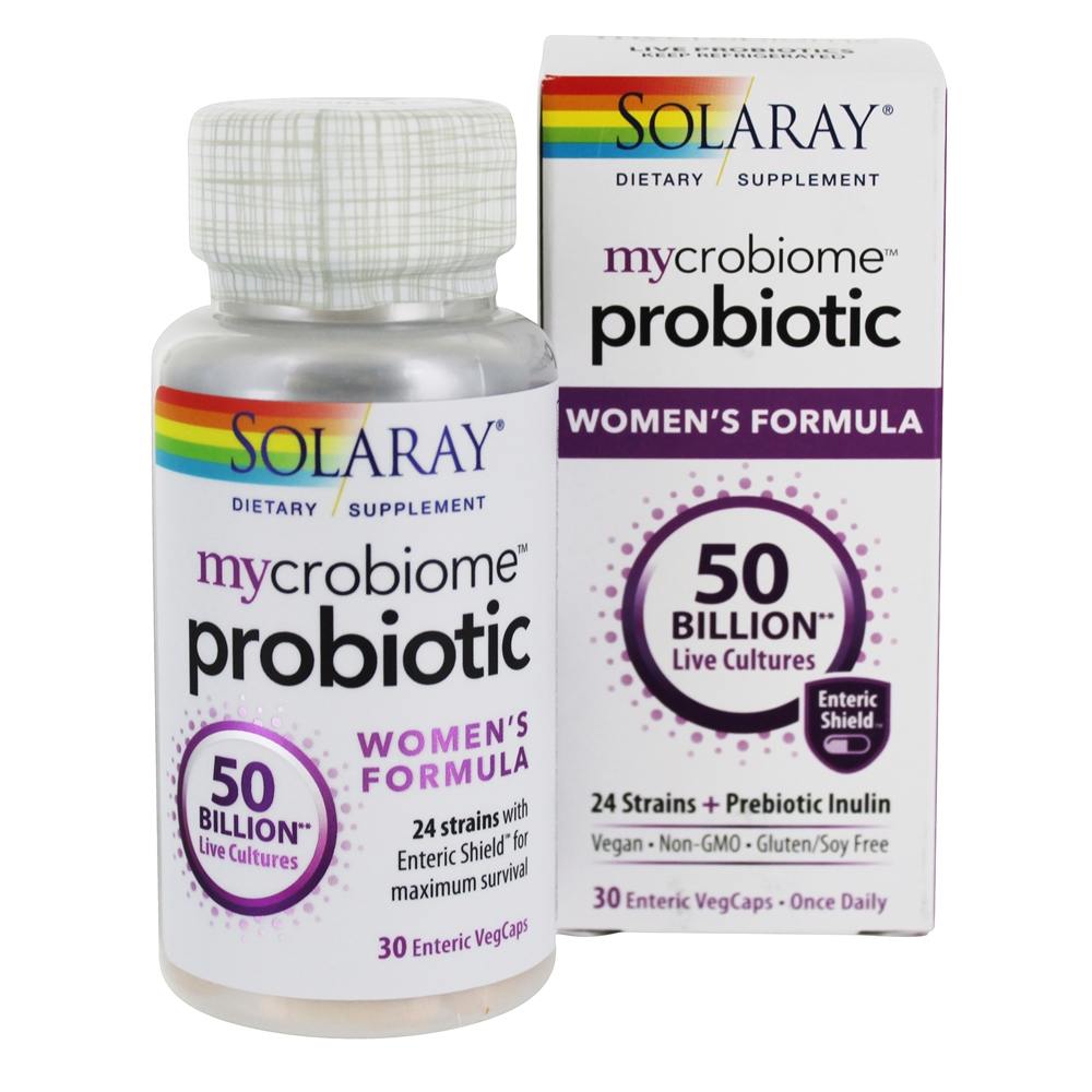 Miotobiome Probiotic + Fórmula Feminina de Inulina Prebiótica 50 Bilhões de UFC - 30 Cápsula (s) vegetal (s) Solaray