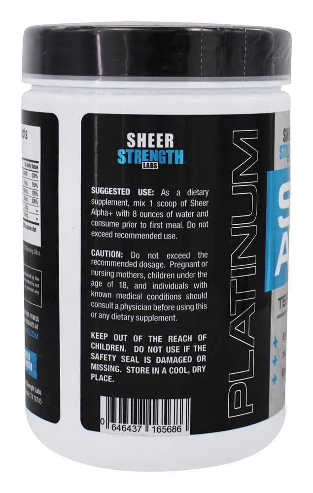 Puro Alpha+ Platina Testosterona Intensificador Pó Havaiano Explosão - 5.09 oz. Sheer Strength Labs - Imagem 3