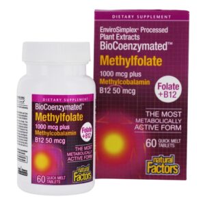 Metilfolato BioCoenzimado + Vitamina B12 - 60 Tablet (s) Natural Factors
