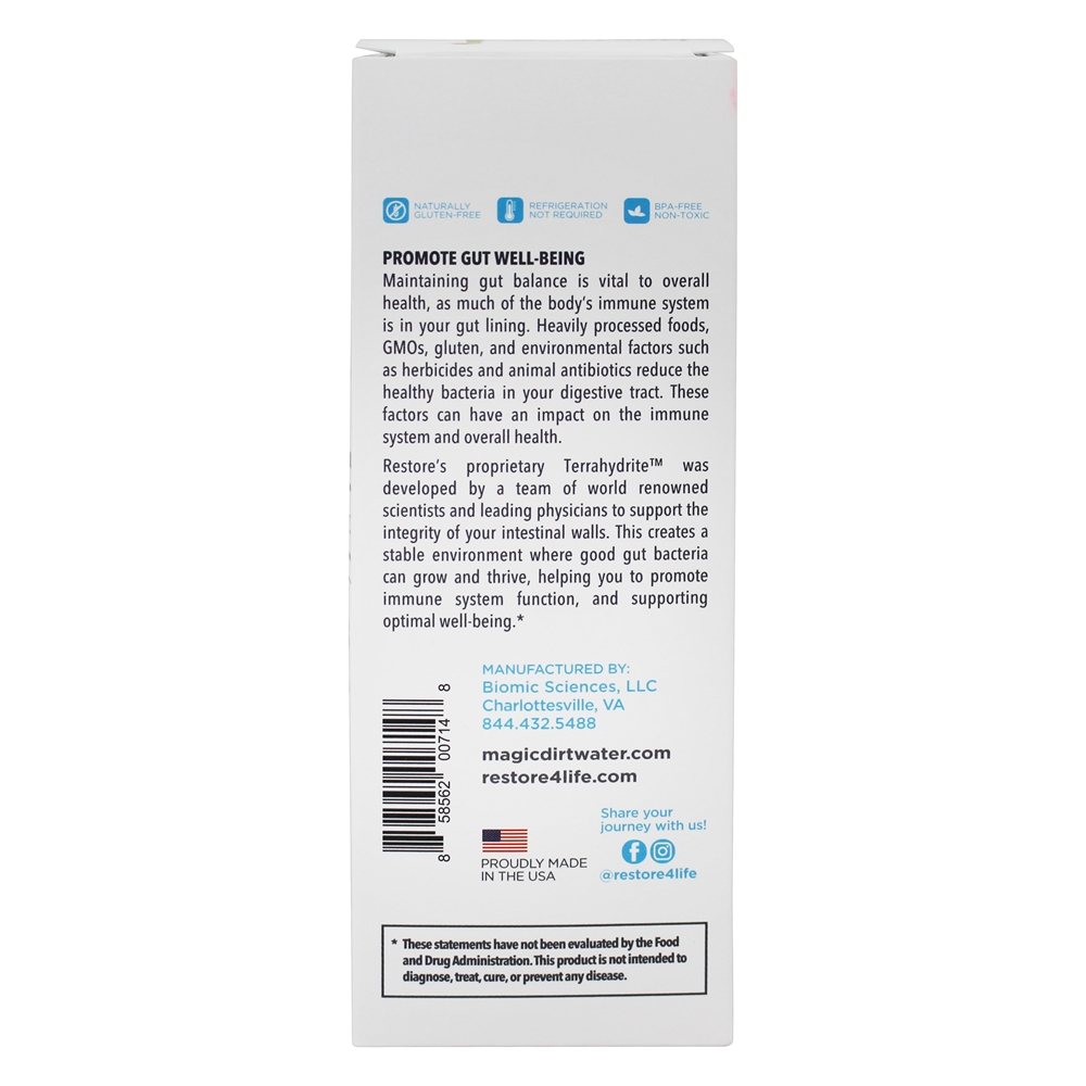 Magia Sujeira água para Intestino Saúde - 8 fl. oz. Restore - Imagem 3