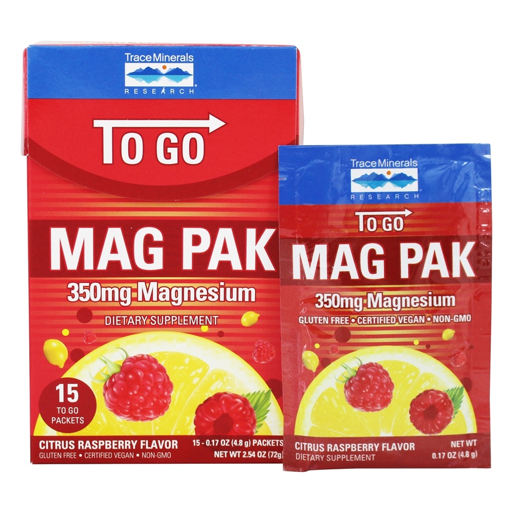 Cavaquear Pak Para Ir Cítrico Framboesa 350 mg. - 15 Pacotes (s) Trace Minerals Research