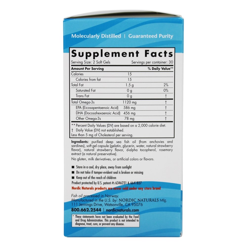 Ultimate Omega 2X Teen Strawberry - 60 Softgels Nordic Naturals - Imagem 2
