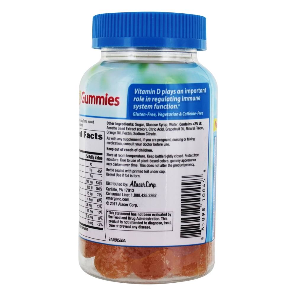 Emergen-C Imune Mais Alto Potência Vitamina C com Vitamina D Super Laranja - 45 Gummies Alacer - Imagem 3