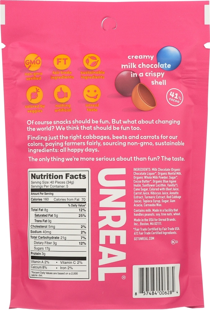 Gemas de chocolate com leite - 6 oz. Unreal - Imagem 2