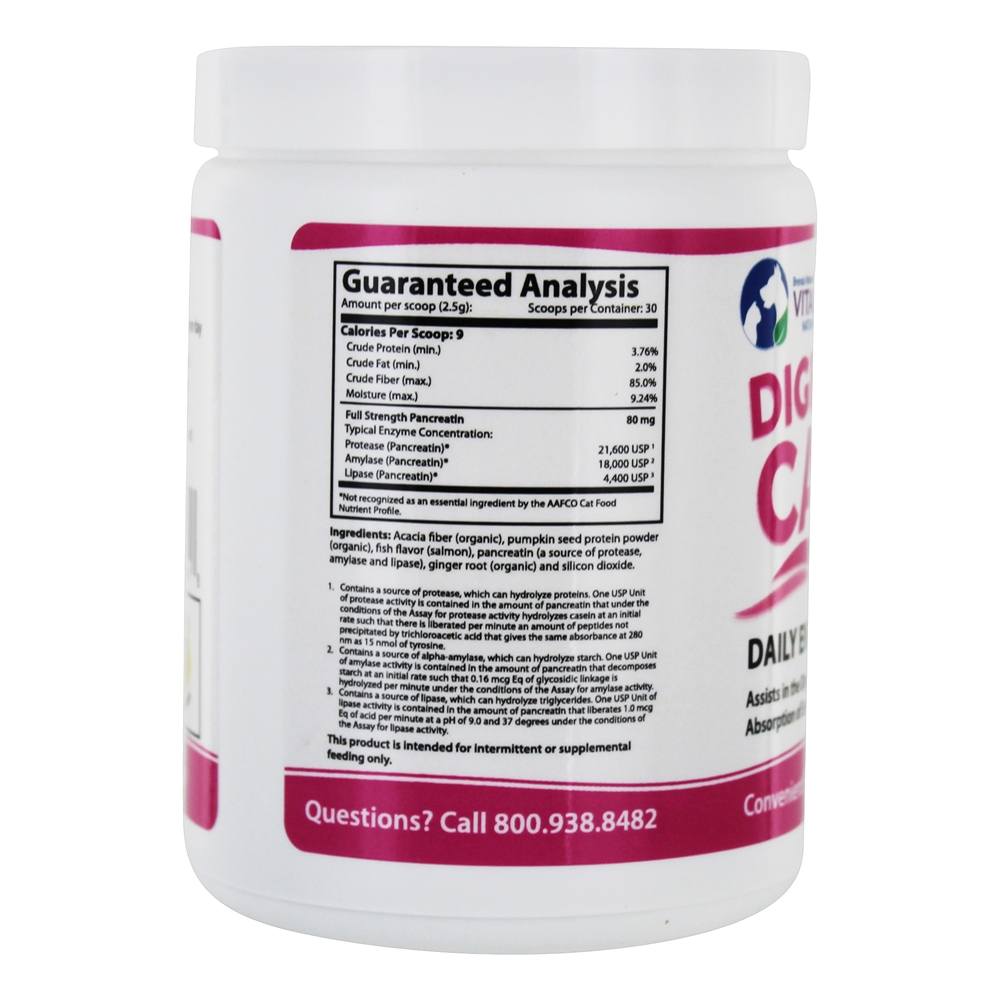 Digerir Gato Diário Enzima Pó Peixe Saboroso - 2.64 oz. Vital Planet - Imagem 2
