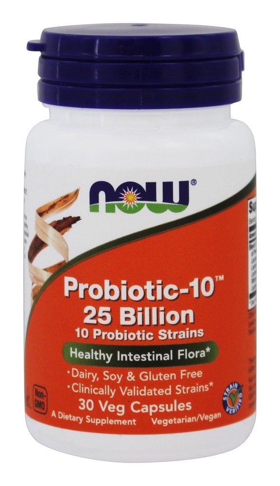 Probiótico-10 25 Bilhões de UFC - 30 Cápsula (s) vegetal (s) NOW Foods