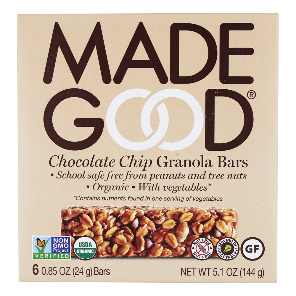 Barras orgânicas de granola Chip de chocolate - 6 Barras Made Good