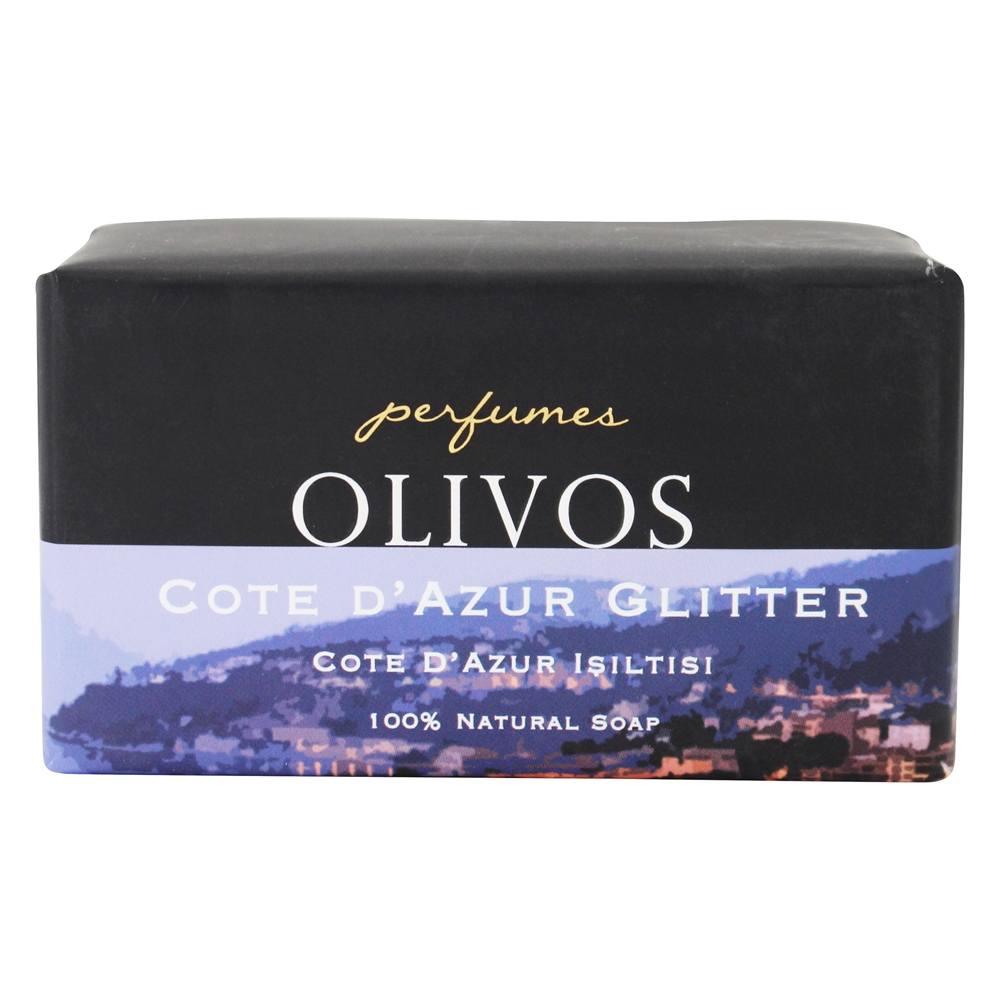 100 % Natural Pefume Bar Sabonete Cote D 'Azur Glitter - 8.8 oz. Olivos
