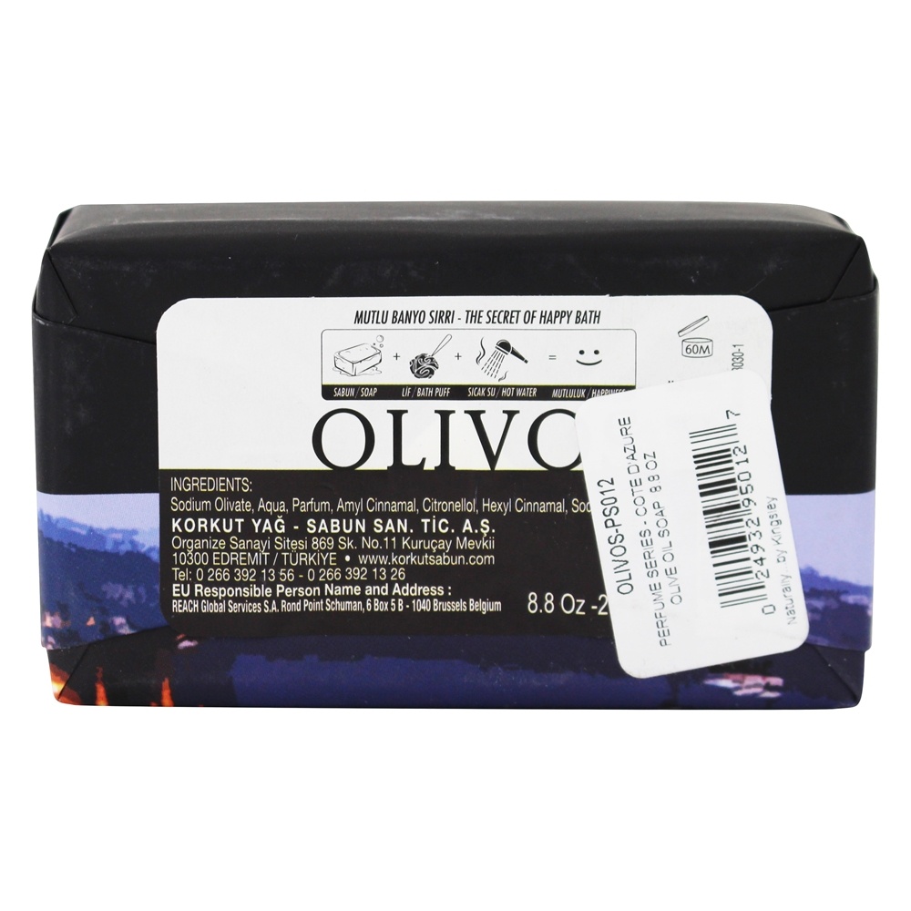 100 % Natural Pefume Bar Sabonete Cote D 'Azur Glitter - 8.8 oz. Olivos - Imagem 2