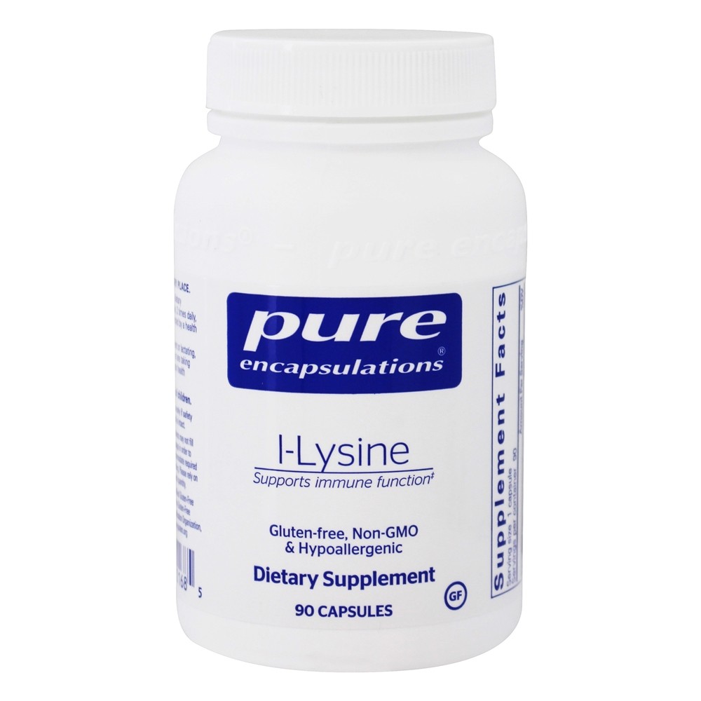 Suporte de função imune L-Lysine 500 mg. - Cápsulas 90 Pure Encapsulations
