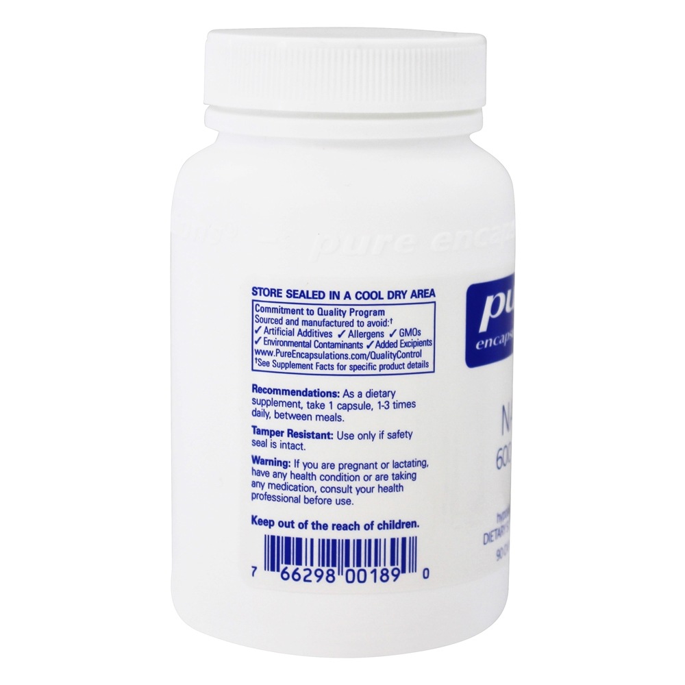 NAC N-Acetil-L-Cisteína 600 mg. - Cápsulas 90 Pure Encapsulations - Imagem 4