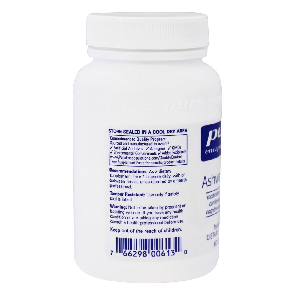 Ashwagandha 500 mg. - Cápsulas 60 Pure Encapsulations - Imagem 4