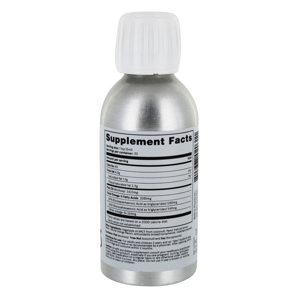 O3L Ultra Pure Óleo de peixe líquido 2081 mg. - 5.1 fl. oz. Puori - Imagem 2