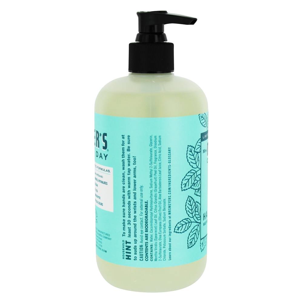 Jarra de sabão líquido com dia limpo, hortelã - 12.5 fl. oz. Mrs. Meyer's - Imagem 2