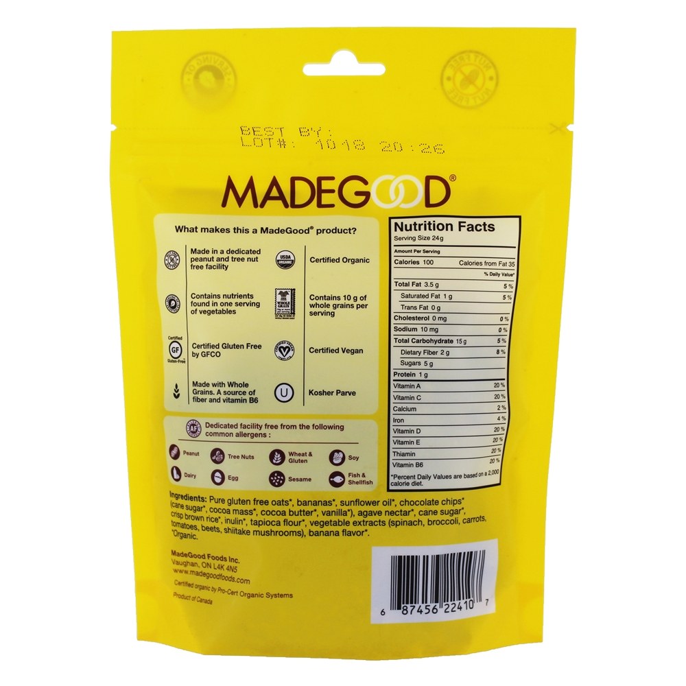 Orgânico Granola Minis Chocolate Banana - 3.5 oz. Made Good - Imagem 2