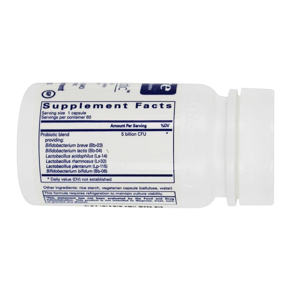 PureProbiotic Fórmula Sem Alérgenos 5 Bilhões de UFC - Cápsulas 60 Pure Encapsulations - Imagem 2