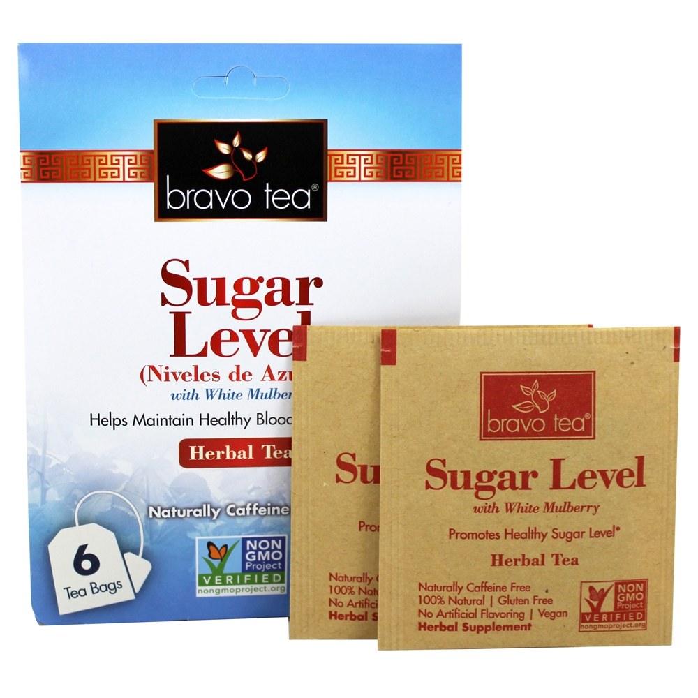 100 % de chá de ervas de nível de açúcar natural - Pacote 12 Bravo Tea - Imagem 2