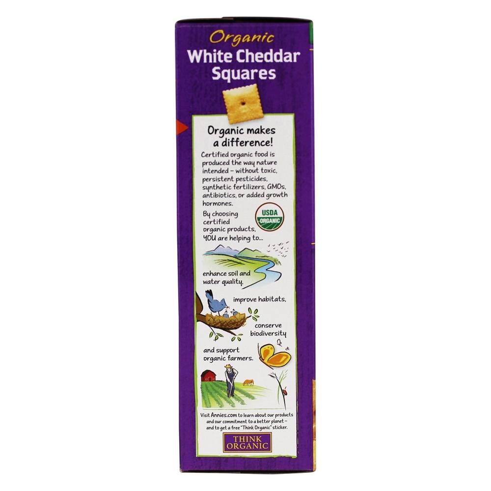 Biscoitos Assados Aromatizados Orgânicos Biscoitos Cheddar Branco - 7.5 oz. Annie's - Imagem 4