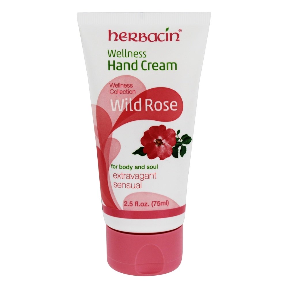 Creme de mãos de bem-estar para corpo e alma rosa selvagem - 2.5 fl. oz. Herbacin