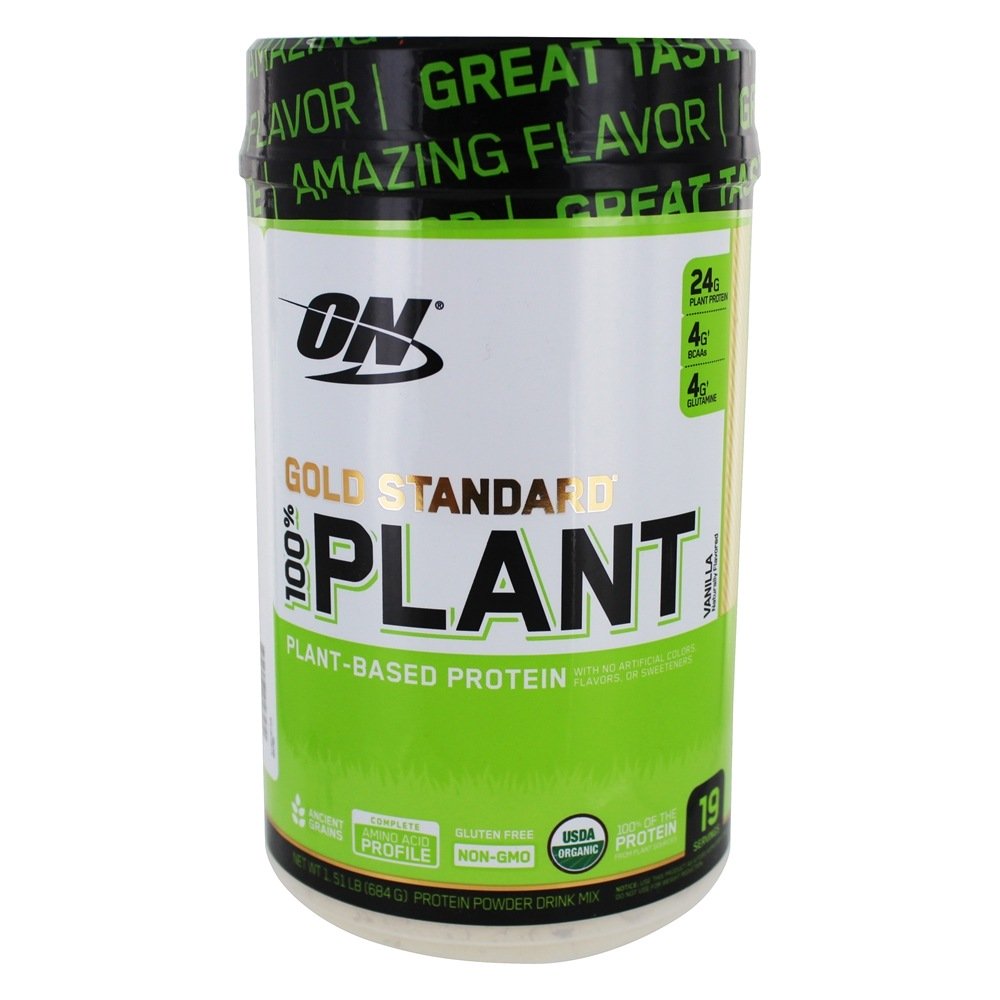 Gold Standard 100 % Válvula em pó de proteína à base de plantas - 1.51 lb. Optimum Nutrition