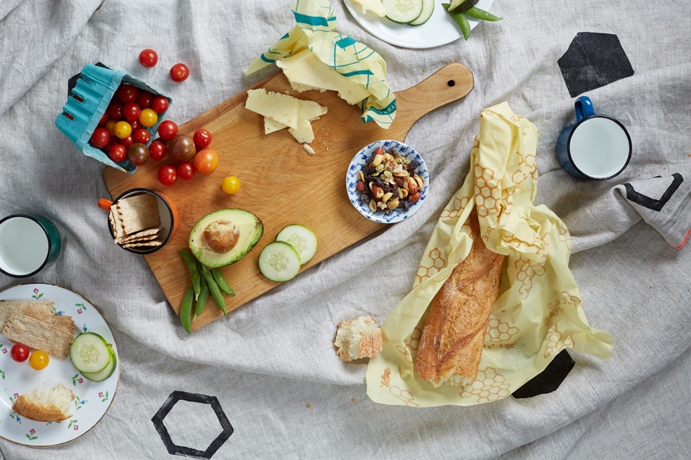 Alimento reutilizável envolve tamanhos variados Pequeno, médio e grande favo de mel - Pacote 3 Bee's Wrap - Imagem 5