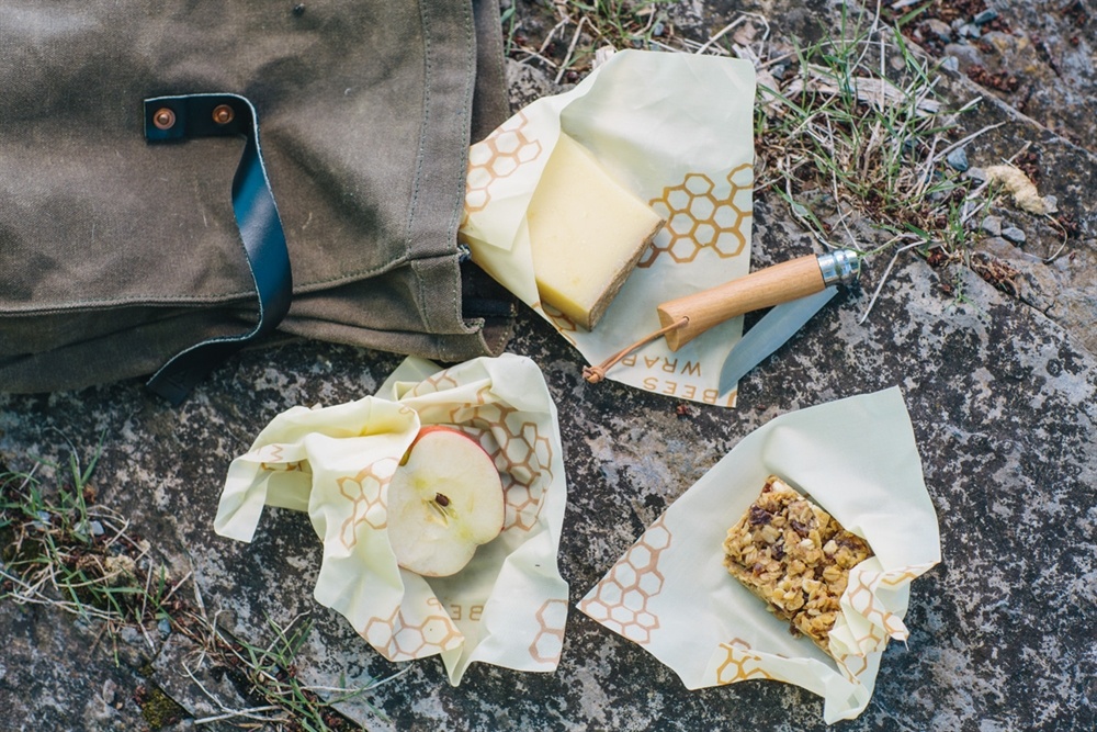 Alimento reutilizável envolve tamanhos variados Pequeno, médio e grande favo de mel - Pacote 3 Bee's Wrap - Imagem 8