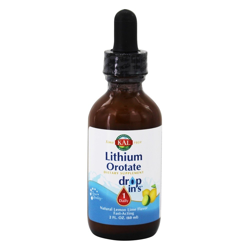 Orotato de Lítio em Gotas Sabor Natural de Limão 4 mg. - 2 fl. oz. Kal