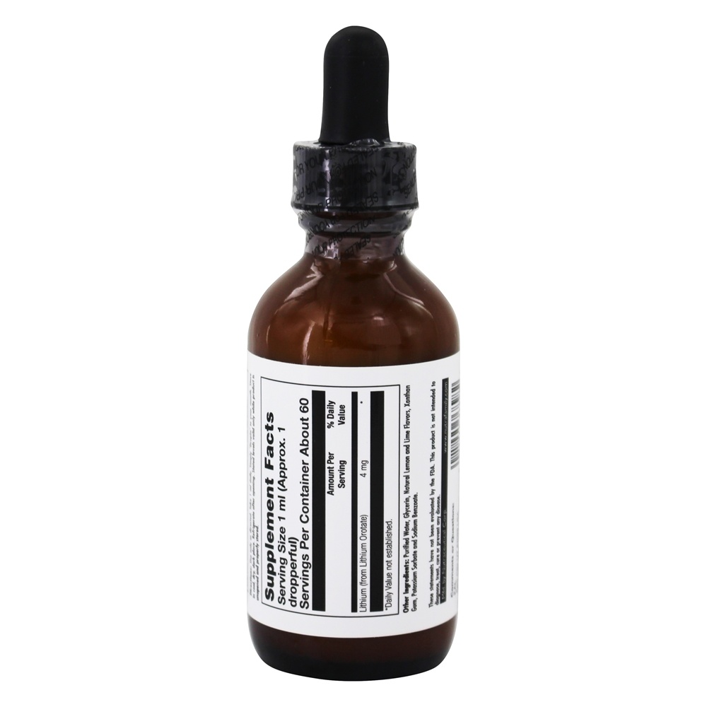 Orotato de Lítio em Gotas Sabor Natural de Limão 4 mg. - 2 fl. oz. Kal - Imagem 3