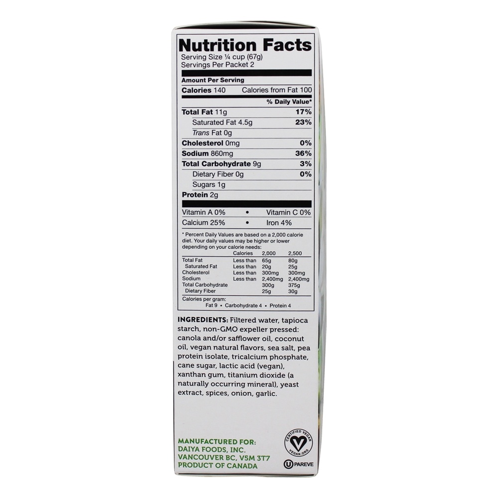 Delicioso Molho De Cheeze De Luxo Dairy-Alfredo Estilo Alfredo - 14.2 oz. Daiya - Imagem 3